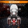 MotoParAcc Smoked LED Tail Light, Motorcycle Rear Layback Brake Taillights
