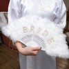 TRIXES Bride Handheld Feather Fan - Bride To Be Gift