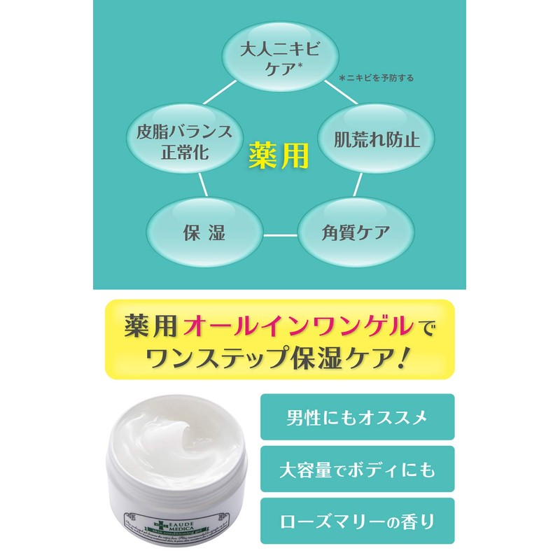 【医薬部外品】オードメディカ 薬用スキンコンディショニングゲル 140g ( ローズマリーの香り ) 大容量 オールインワン / ニキビ