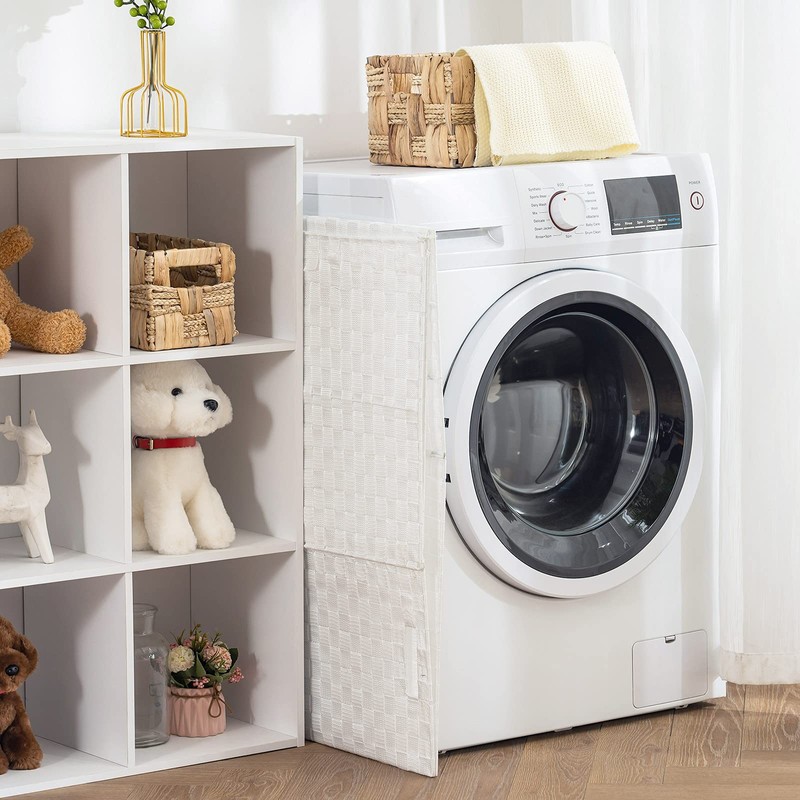 YOUDENOVA Handwoven Laundry Basket Hamper with Removable Bag and Lid,