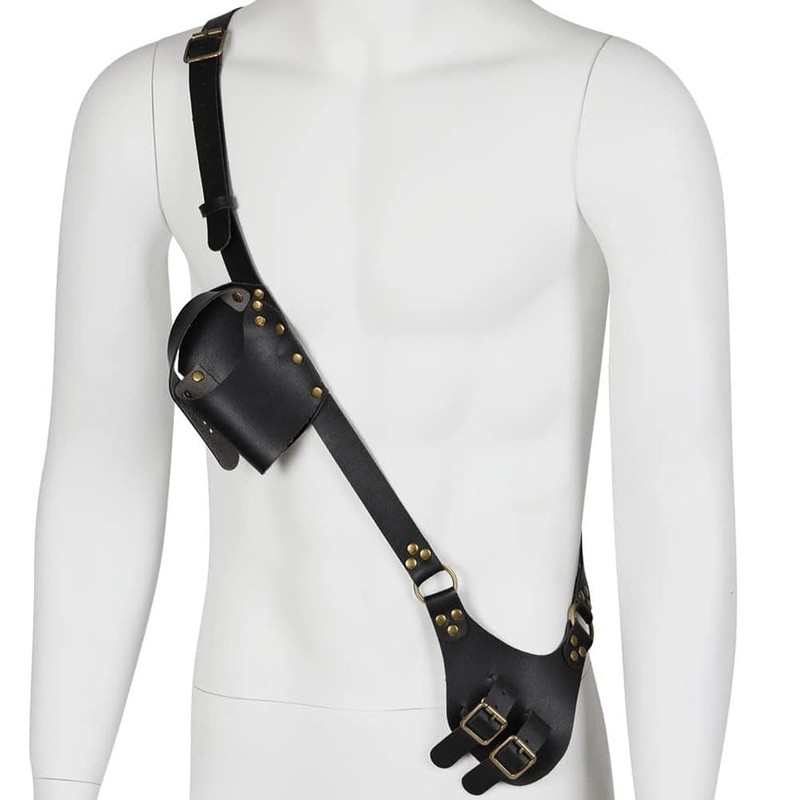 XGOPTS Medieval Leather Shoulder Sword Strap Adjustable Renaissance Sword Holster