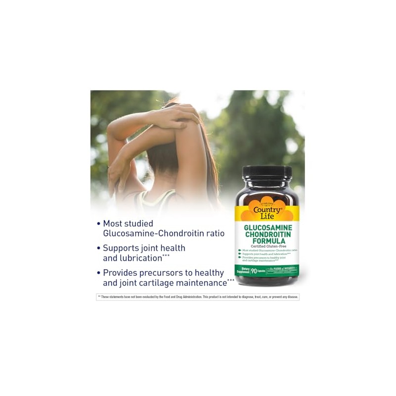 Glucosamine/Chondroitin Formula, 90 Caps by Country Life