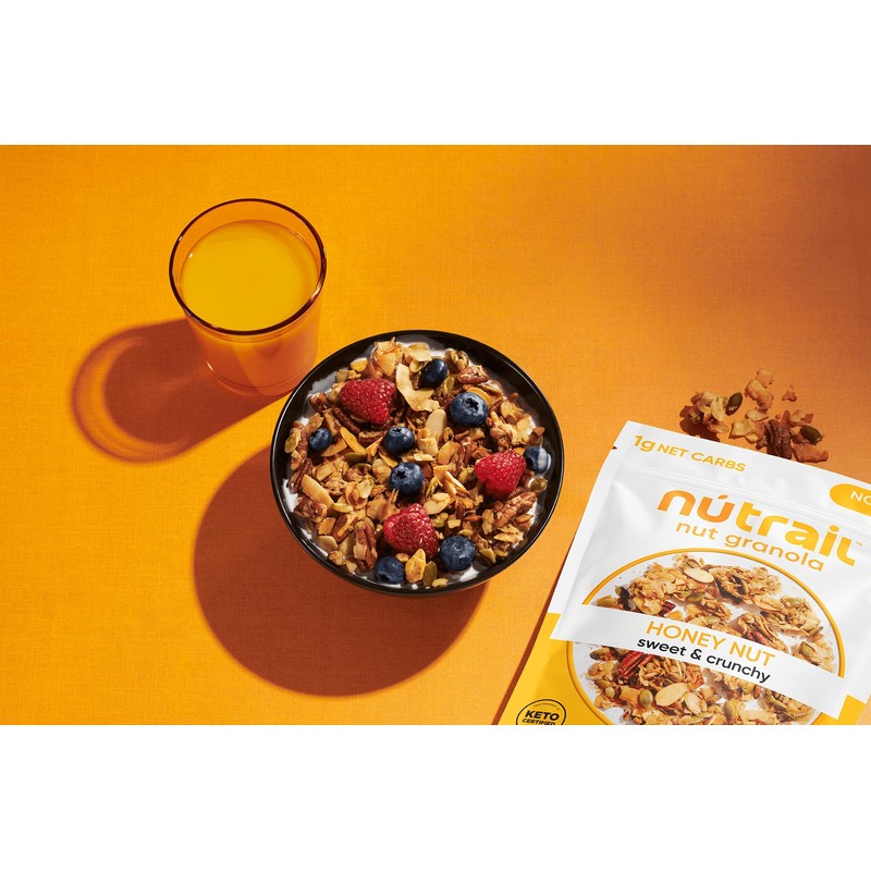 NuTrail Nut Granola Cereal, Honey Nut, No Sugar Added, Keto,