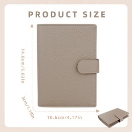 FuninCrea Passport Hülle Familie Reisepasshülle für 4 mit 22 Kreditkartenfächern, Kunstleder Brieftasche Damen Multifunktional Ausweismappe Tragbar Passport Reise Wallet Geeignet für Reisen (Grau)