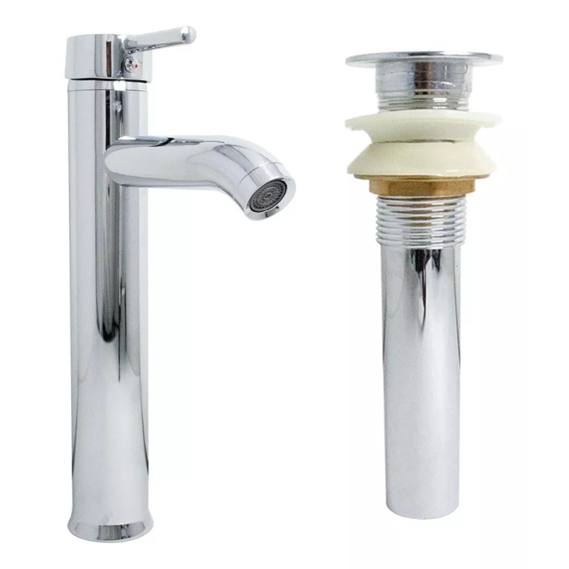 Ceramosa Kit Lavabo Ovalin + Monomando+ Contra + Cespol Baño