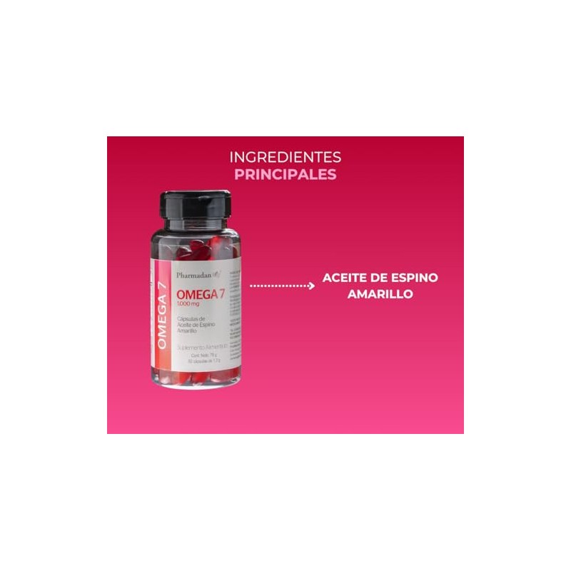 Omega 7, Cápsulas de Aceite de Espino Amarillo, 60 cápsulas