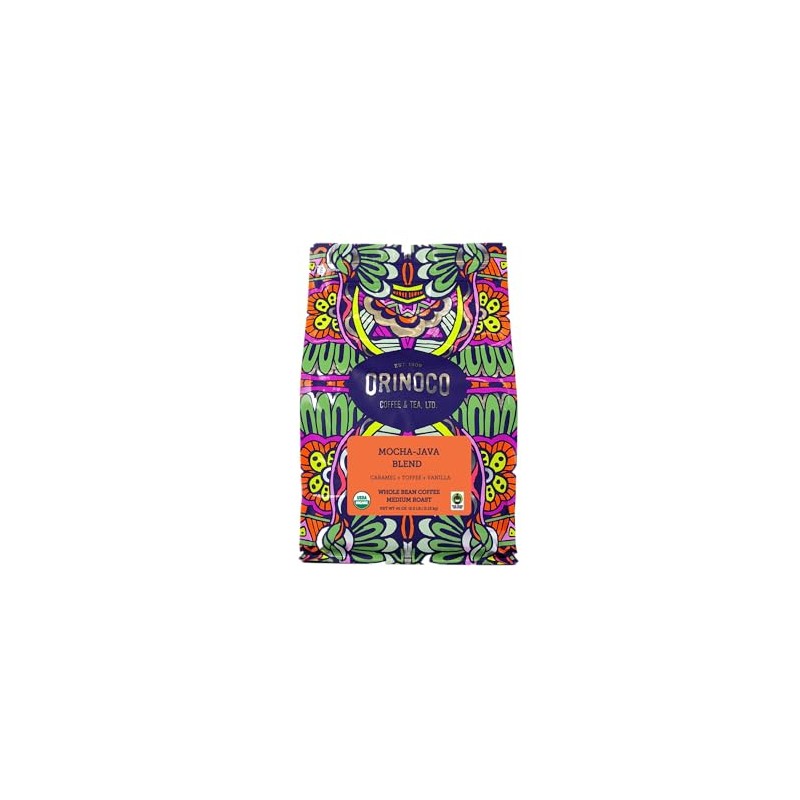 Orinoco Organic Fair Trade Mocha-Java Blend 2.5lb bag, Medium Roast,