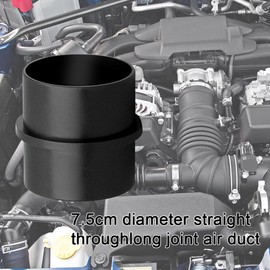 BNGXR 75 mm Connector Round Duct Pipe, Air Duct Connector Plastic, Car Heating Connector, Heating Pipe Connector, Ventilation Pipe, for We-basto Heating Pipe Connector Accessories