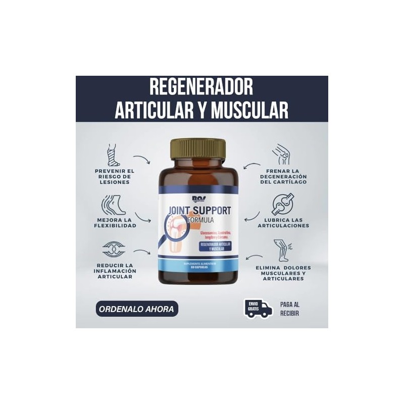Bas Internacional Joint Support Formula Piezas Tabletas Extractos Vegetales Apoyo