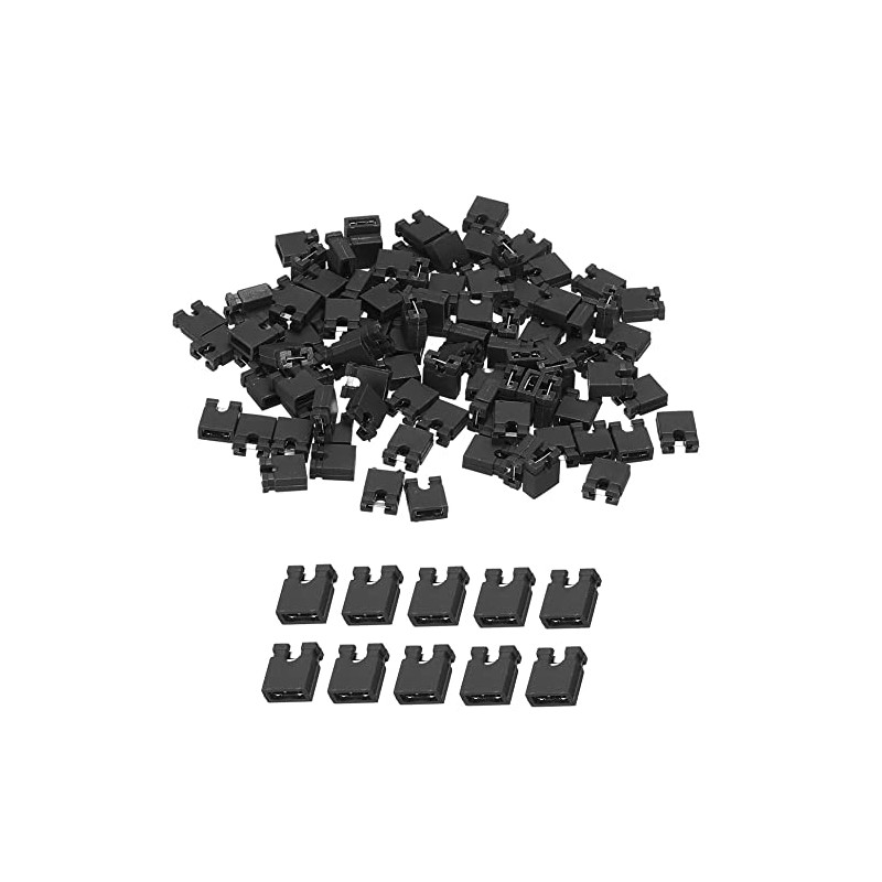 100pcs California JOS 2.54mm Black Jumper Caps Standard Circuit Board