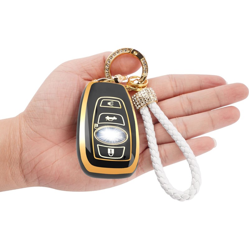Jimtyee for Subaru Key Fob Cover Case with Bling Keychain