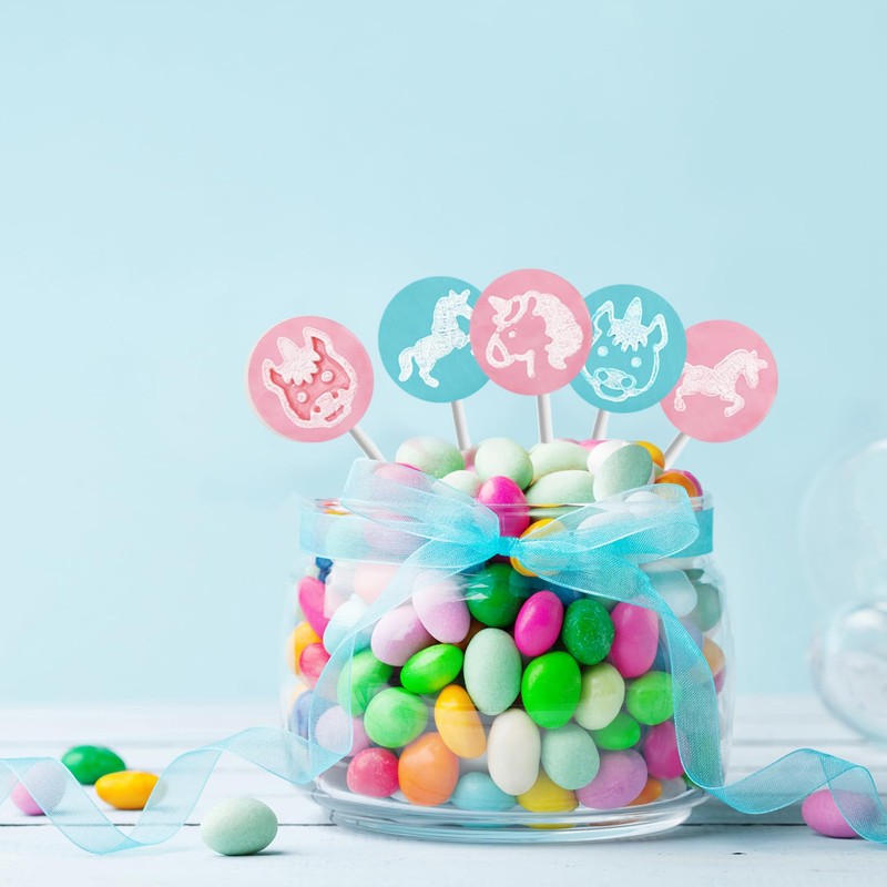 Fruidles Unicorn Tattoo Lollipop Suckers Candy, Great for Goody Party