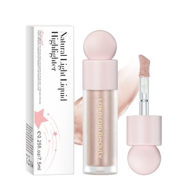 Highlighter Beauty Wand, Shimmer Liquid Face Body Highlighter Makeup Stick, Lightweight Waterproof Cream Contour Face Glowing Illuminator Makeup Pen for Women Girl- 03 Rose Gold