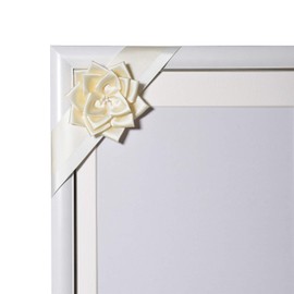 FUJICOLOR 905377 Portrait Picture Frame, Ribbon, Pearl White