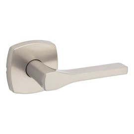 Weiser Prague Satin Nickel Door Handle, Reversible Passage Lever, Interior Door Handles for Hall and Closet Door, Non-locking Hall/Closet Door Handles, Modern Home Décor