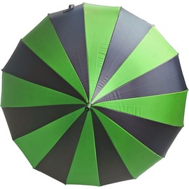 Gothic Rebel Striped Dark Wing Pagoda Umbrella - Ideal for All Weather, Perfect for Vampires, Gothic Enthusiasts, and Unique Style Lovers (Black & Green)