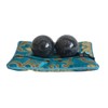 Baoding Balls Grey-Black Marble Chinese Exercise Health Massage Stress Relieve