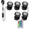 TENSUL RGB Pond Lights with Timer, IP68 Waterproof Underwater Dimmable