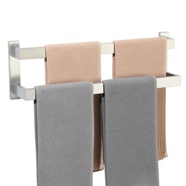Alise Bath Double Towel Bars,Black Towel Holder Towel Racks for Bathroom Lavatory,Wall Mount Towel Hanger SUS304 Stainless Steel Towel Rail,GOY2500-LS Brushed Nickel 20 Inch