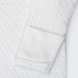 HonestBaby Romper One-Piece Jumpsuit Organic Cotton for Baby Boys, Girls, Unisex, Bright White Kimono Coverall, Preemie