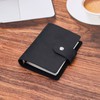 NatSumeBasics Genuine Leather A8 Binder Cover Mini Refillable Black Journal