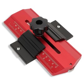 Thin Rip Jig, Table Saw Jig for Repeat Narrow Strip Cuts, Stainless Steel Woodworking Tools Compatible with Table Saw Band Saw Router Table, Cutting (Red)
