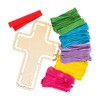 Fun Express Fleece Tied Cross Wreath Craft Kit, Makes 3