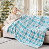 PTQ PTQ Electric Heated Blanket 50"x60",Fast Heated Throw with 8