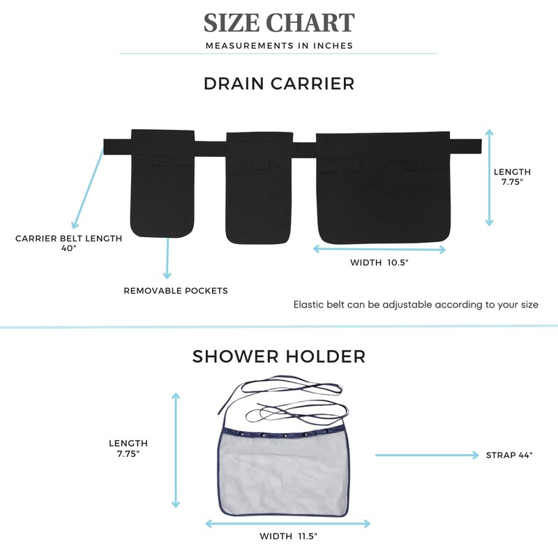Mastectomy & Post Surgery Drain Carrier Belt with Elastic Buckle