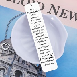 Gifts for Daughters Adult Daughter Gifts from Mom Valentines Day Gift for Daughter to My Daughter Bookmark Daughter Birthday Gift 16th 18th 21st Birthday Gift for Teen Girls Mom and Daughter Gifts