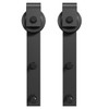 SMARTSTANDARD Sliding Barn Door Hardware Hangers 2pcs (Black) (J Shape