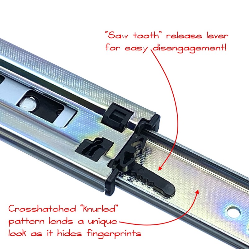 12" Heavy Duty Soft-Closing Ball Bearing Drawer Slides