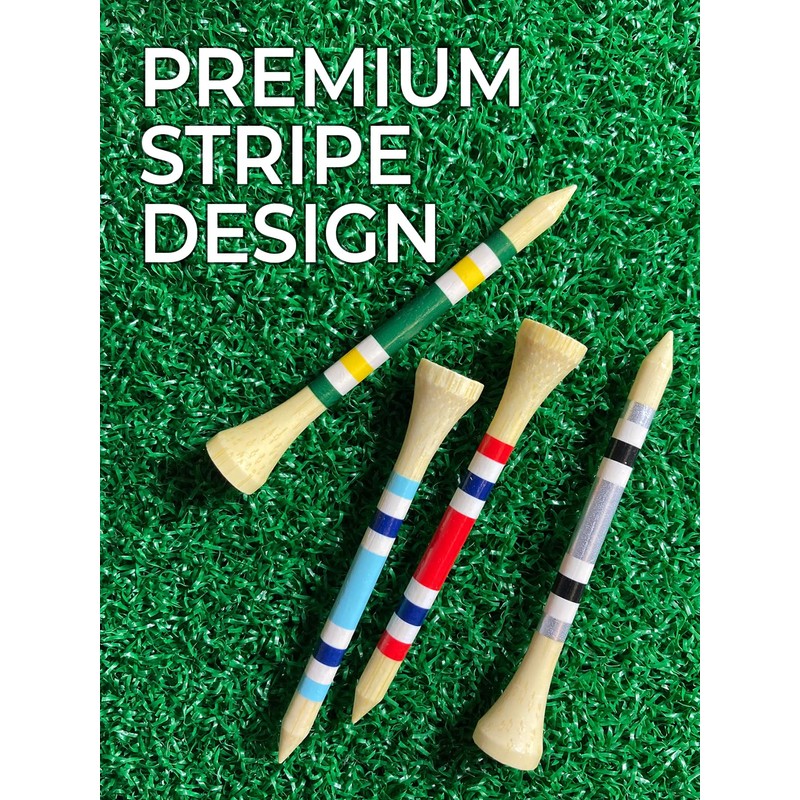 PrideSports 2-3/4" Nova Bamboo Tees Red/White/Blue Stripe