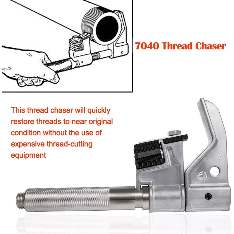 TEXVOKIE 7402 Universal External Thread Chaser and 202817 Metric Die