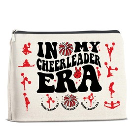 UPNEGE Cheerleader Gifts Makeup Bag Cheerleading Team Gifts for Women Cheerleader in My Cheerleader Era Zipper Makeup Pouch
