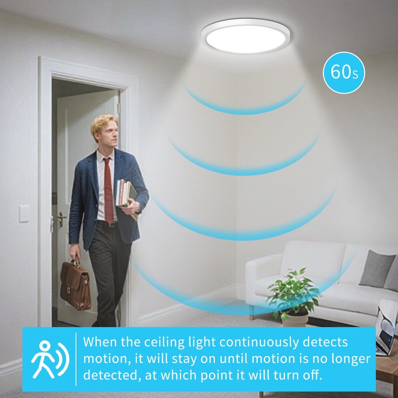 Oumida Ceiling Light with Motion Sensor Indoor 22 cm, 18