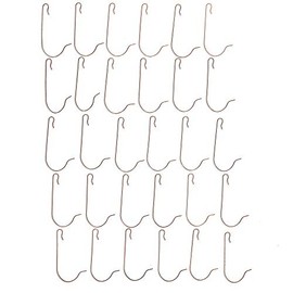 BestPysanky 30 Heavy Duty Copper Tone Christmas Ornaments Hooks 2.4 Inches