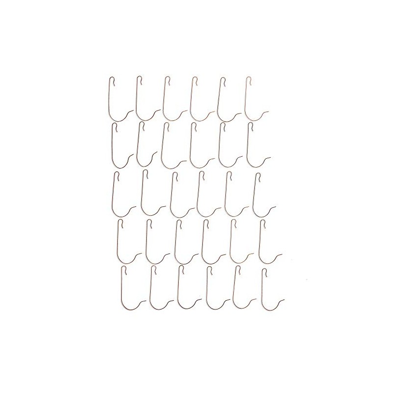 BestPysanky 30 Heavy Duty Copper Tone Christmas Ornaments Hooks 2.4