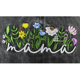 Gardening Gifts for Women, Mama Gardening Hat, Mom Garden Flowers Plant Lovers Baseball Cap, Mothers Day Birthday Gifts for Mommy Grandma Gardeners Black