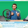 Briwooody Collapsible Blue Green Screen Backdrop (56") Double Sided Webcam