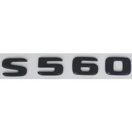 ABS Flat Matte Black S 560 Letters Emblem Badge Replaces with S Class Side Supercharge Turbo Logo Car Styling Refitting Sticker S560