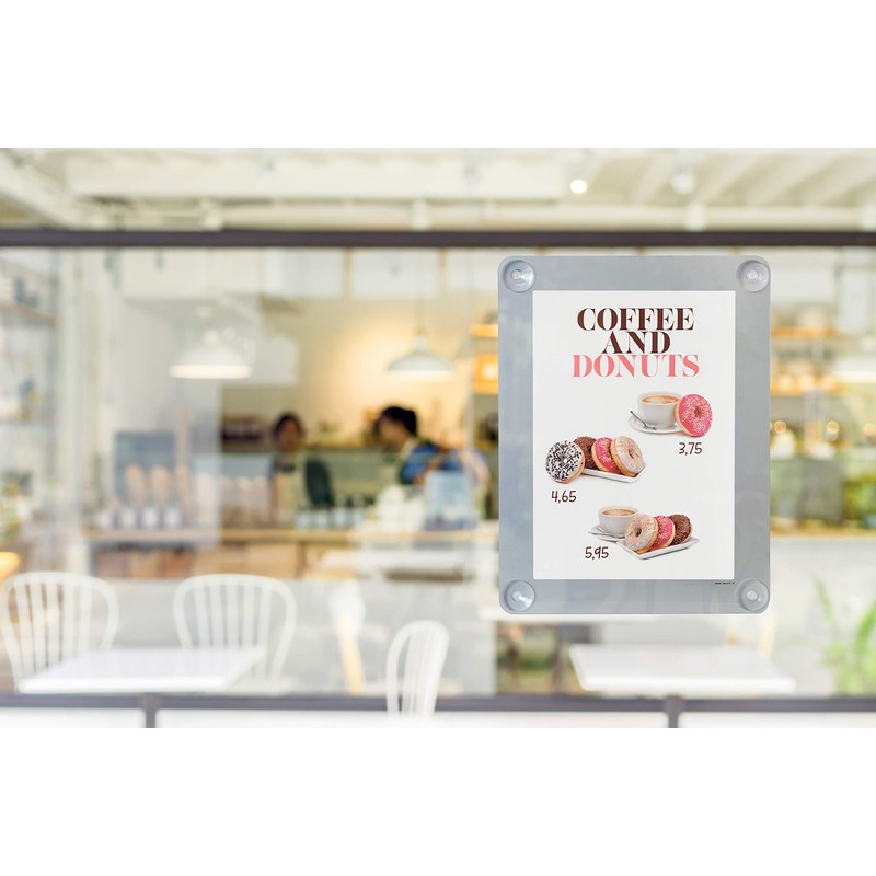 Securit A4 Window Display Frame - Grey