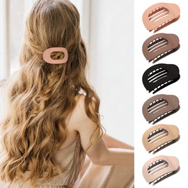 TTPSRY Pack of 6 Hair Clips for Women Hair Clip Flat Claw Clip Hair Clip Non-Slip Hair Clip Hair Hold Hair Accessories for Women Girls Thick Thin Hair Styling Hair Clips