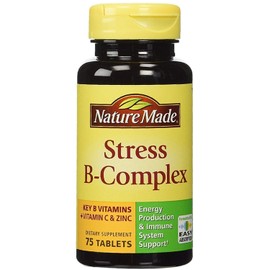 Nature Made Nature Made Stress B-Complex Dietary Supplement Tablets with Vitamin C & Zinc 75 ea (Pack of 6)