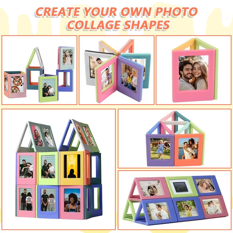 Magnetic Photo Frames for Fridge, 12 Pack Mini Magnetic Picture