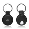 Nereides Compatible AirTag Case Keychain, PU Leather AirTag Case, Key