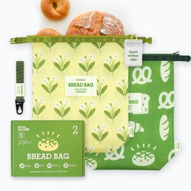 DOMROSA 2 Packs Reusable Bread Bags For Homemade Bread,Waterproof Bread Bags,Bread Storage,Sourdough Bread Bags,Freezer Storage Bag, Container, Fresh Keeping Extra Large Bags, Food Bag