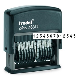 Trodat Printy 48313 numerals, 13 characters font height, 3.8 mm, black