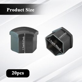 QZTYTY 20PCS Wheel Lug Nut Covers Bolt Caps, Wheel Lug Covers, 17mm Hexagonal Nut Covers with Removal Tool, Vehicle Accessories Car Tire Nut Caps Bolt Cover for Cars (Gray, 17mm)