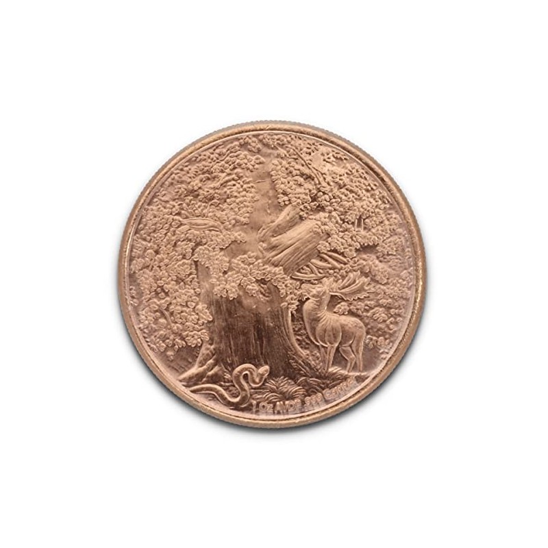 1 oz (AVDP) .999 Fine Copper Coin Nordic Creatures -
